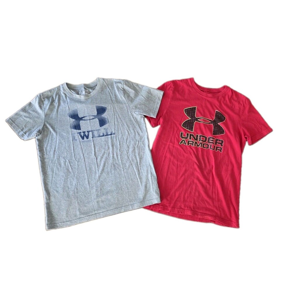 Under Armour Youth Size Large Heat Gear Loose Fit Tshirts (2)